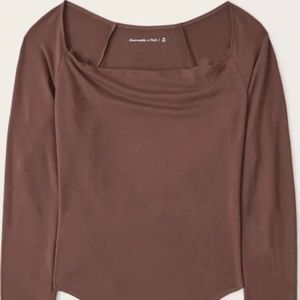 Abercrombie & Fitch Square Cowel Neck Bodysuit, Size Small